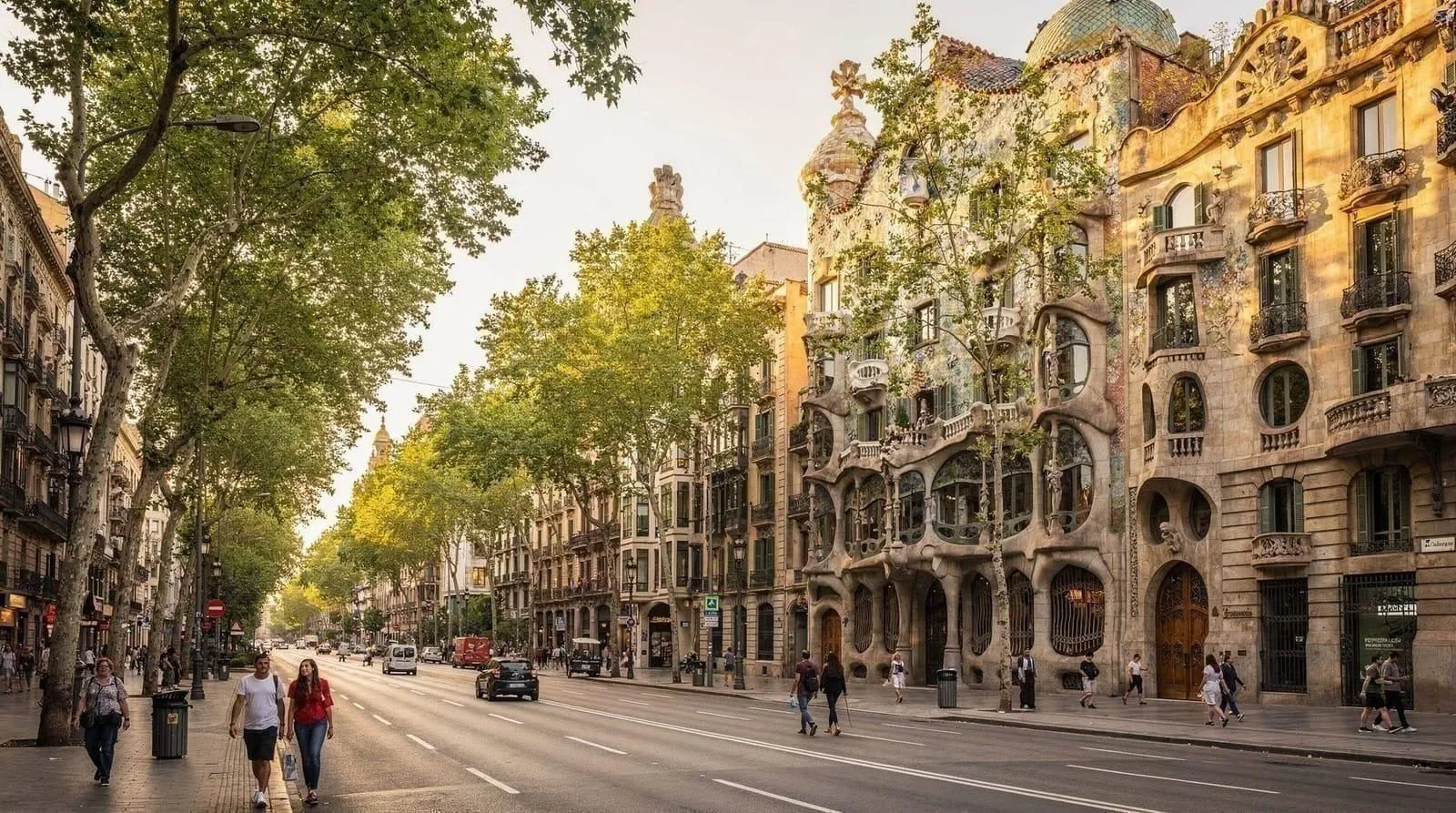 Passeig de Gràcia de Barcelona con la Casa Batlló